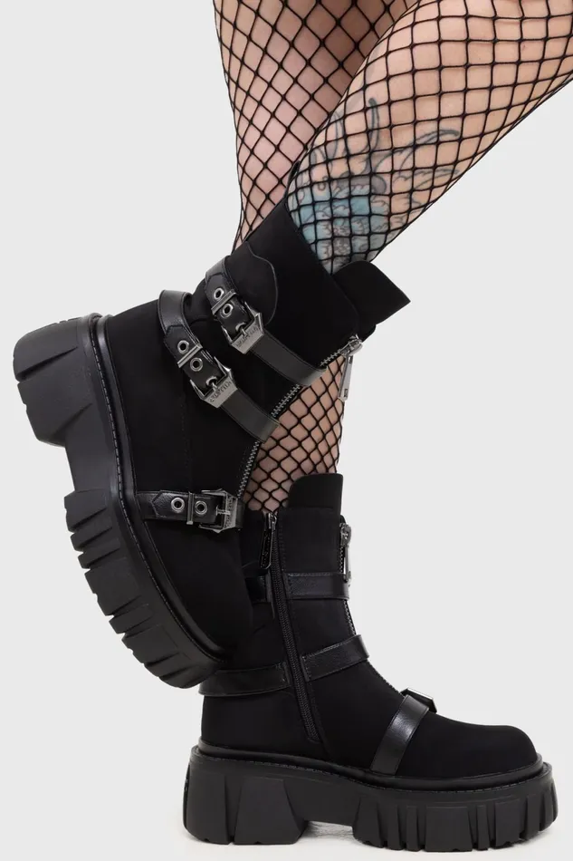 Women Boots Killstar Coffin Combat Boots