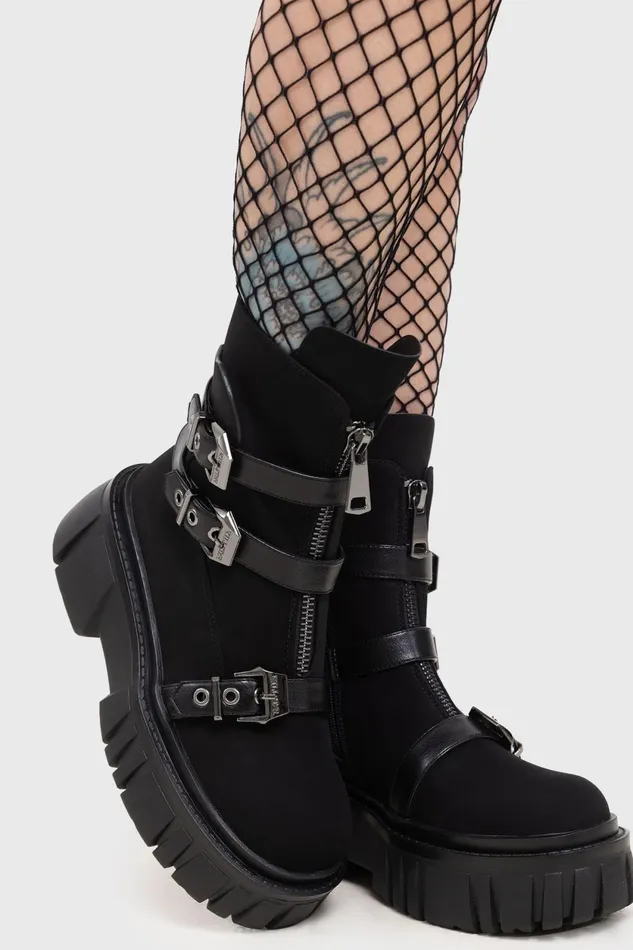 Women Boots Killstar Coffin Combat Boots
