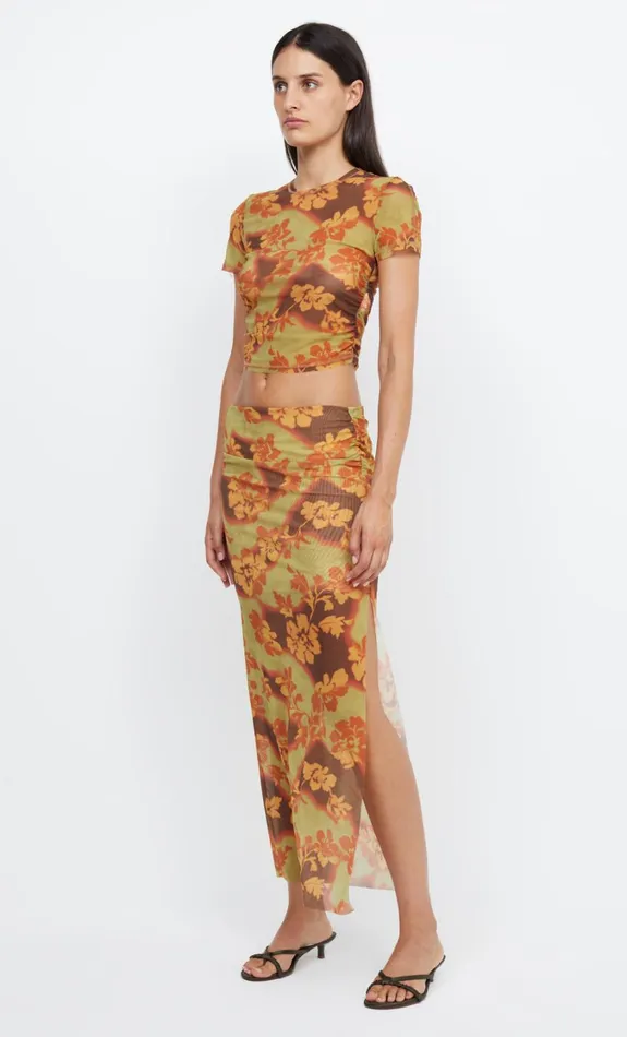 Women Bottoms Bec Bridge JULIEN MAXI SKIRT Hibiscus Patch