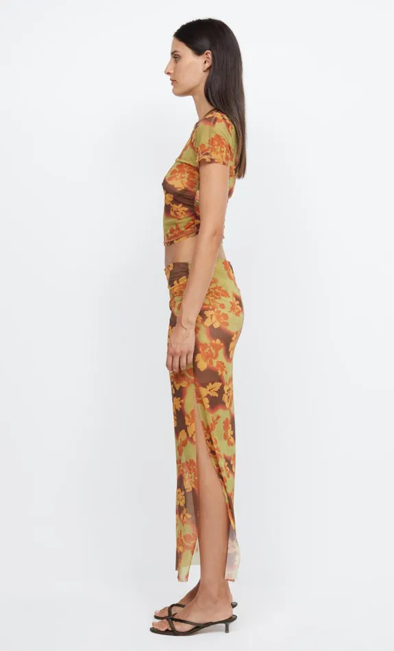 Women Bottoms Bec Bridge JULIEN MAXI SKIRT Hibiscus Patch