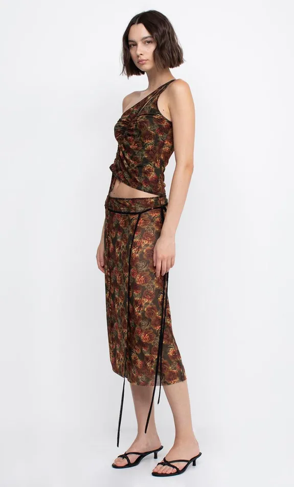 Women Bottoms Bec Bridge NOLA WRAP MIDI SKIRT Shadow Rose