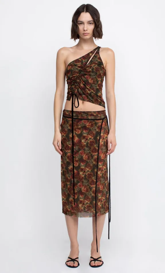 Women Bottoms Bec Bridge NOLA WRAP MIDI SKIRT Shadow Rose