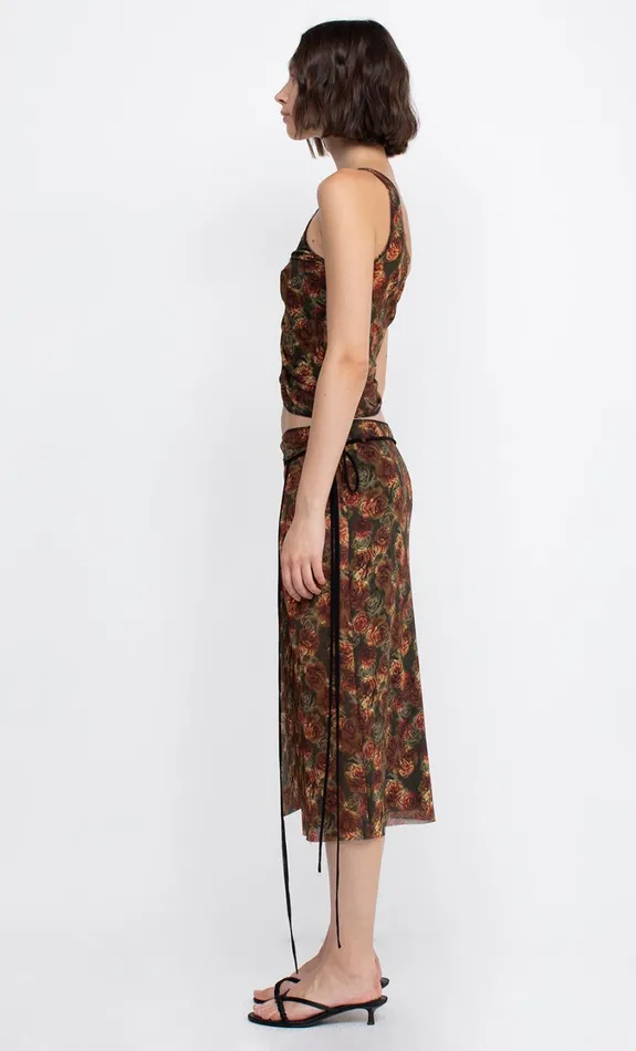 Women Bottoms Bec Bridge NOLA WRAP MIDI SKIRT Shadow Rose