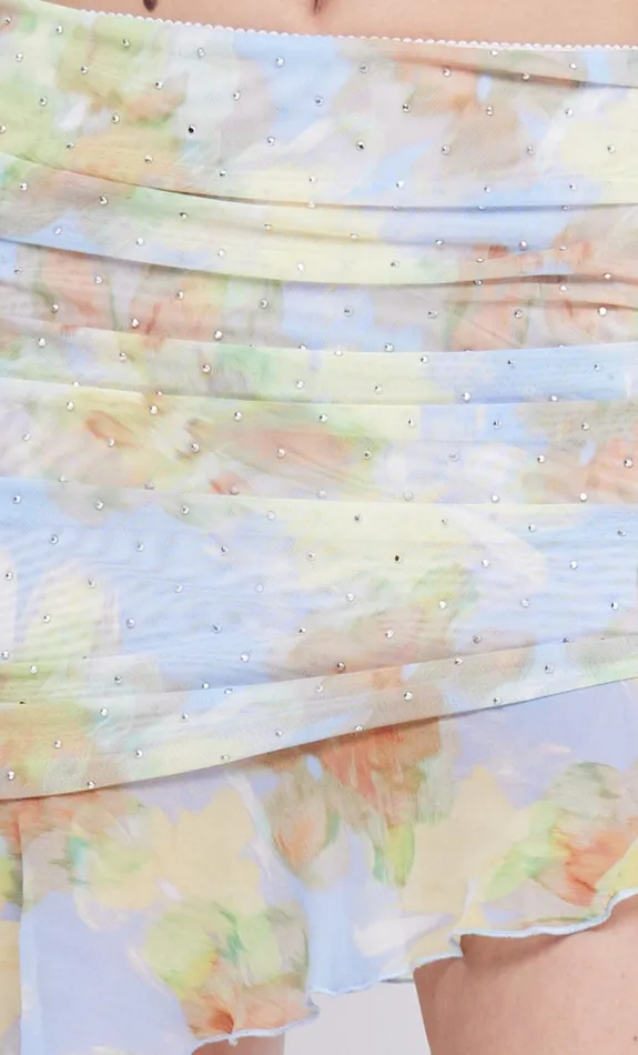 Women Bottoms Bec Bridge ZEPHY MINI SKIRT Blue Blossom