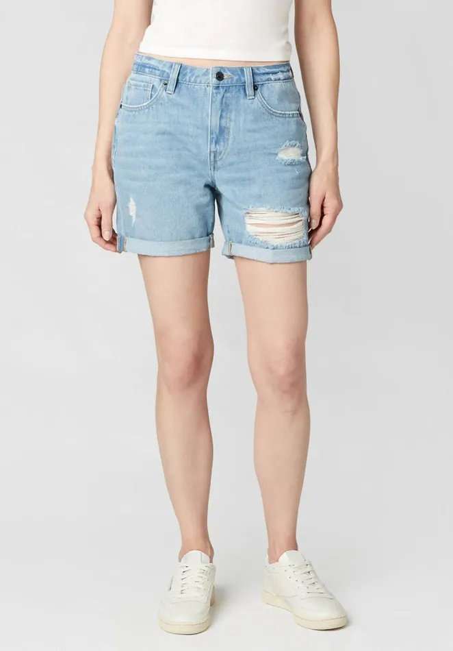 Women Boyfriend Billy Distressed Blue Shorts Indigo Buffalo David Bitton Shorts and Skirts Women Boyfriend Billy Distressed Blue Shorts Indigo Buffalo David Bitton Shorts and Skirts