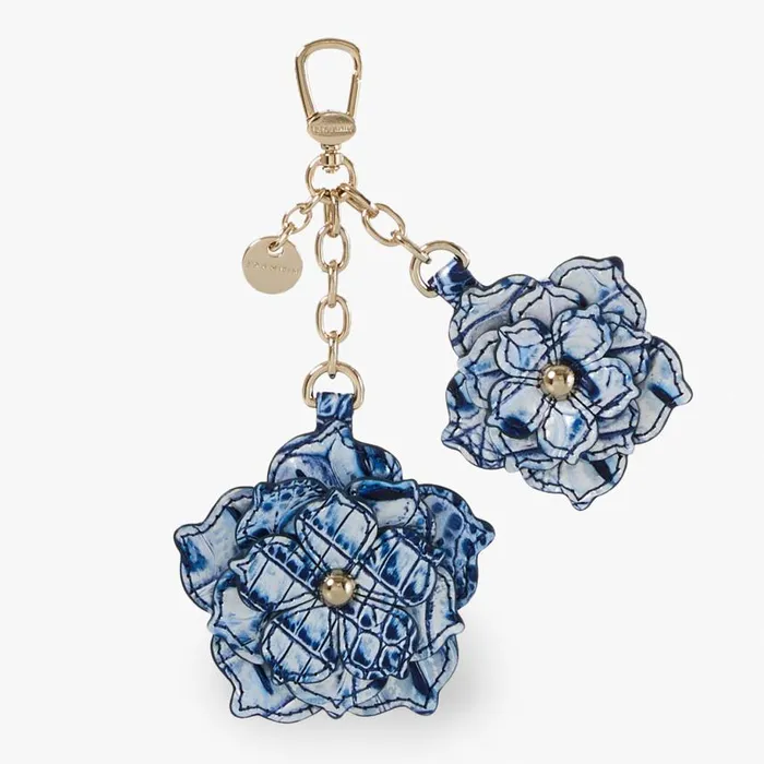 Women Brahmin Clip Ons and Keychains Flower Duo Coastal Blue Melbourne