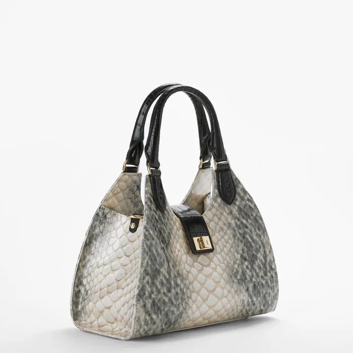 Women Brahmin Satchels Adrian Black Rockaway
