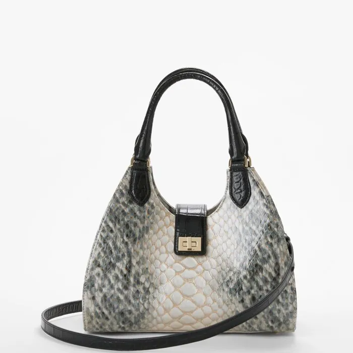 Women Brahmin Satchels Adrian Black Rockaway