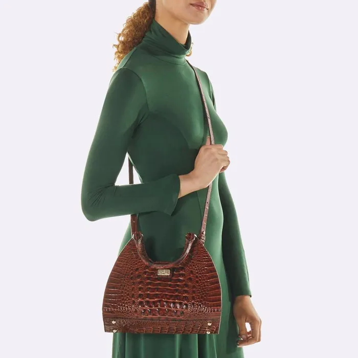 Women Brahmin Satchels Adrian Black Rockaway