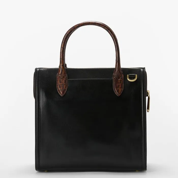 Women Brahmin Satchels Caroline Black Tuscan