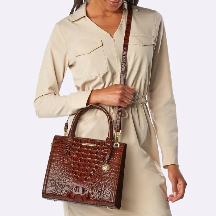 Women Brahmin Satchels Small Caroline Rose Gold Melbourne