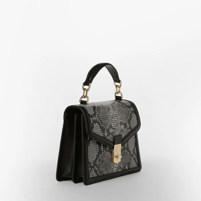 Women Brahmin Satchels Small Hallie Black Spark