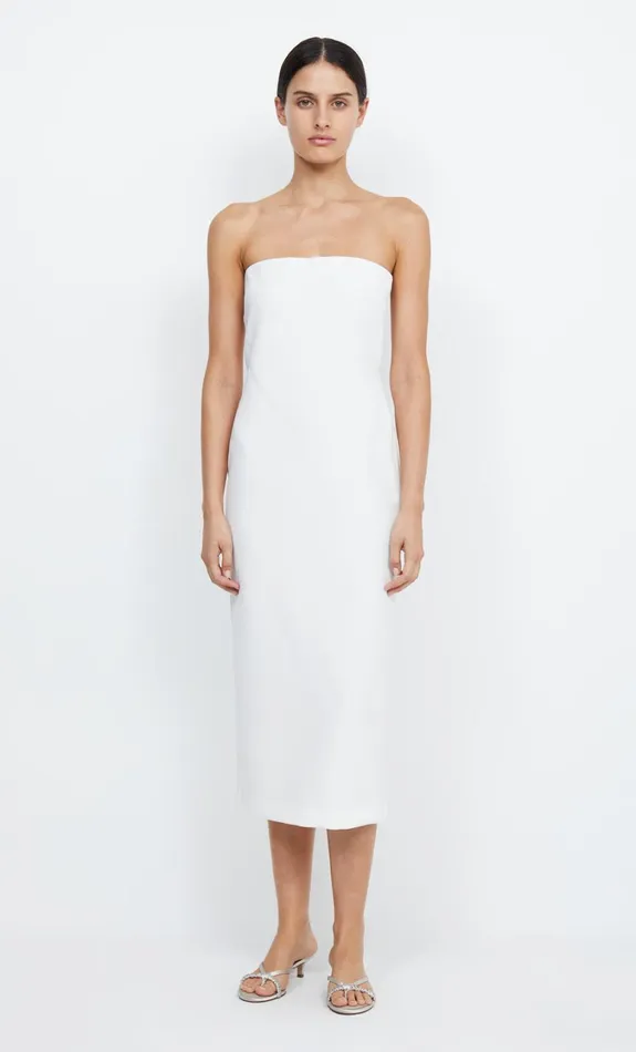 Women Brides Bec Bridge GRACE STRAPLESS MIDI DRESS Ivory