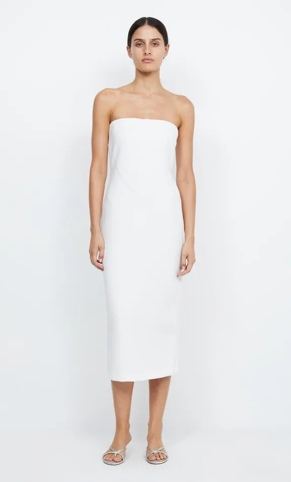 Women Brides Bec Bridge GRACE STRAPLESS MIDI DRESS Ivory