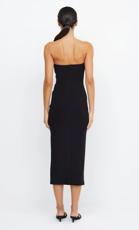 Women Bridesmaids Bec Bridge BE MINE STRAPLESS MIDI DRESS Black