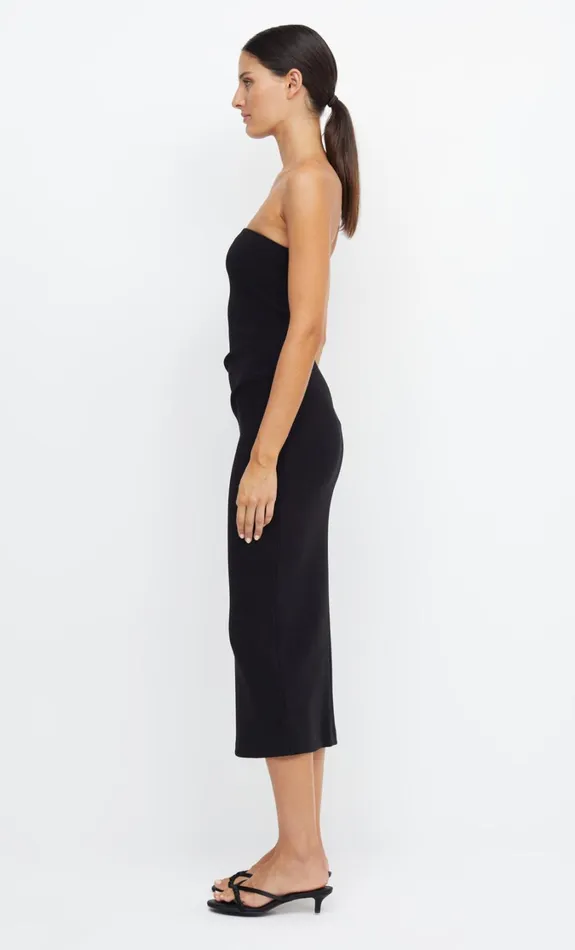 Women Bridesmaids Bec Bridge BE MINE STRAPLESS MIDI DRESS Black