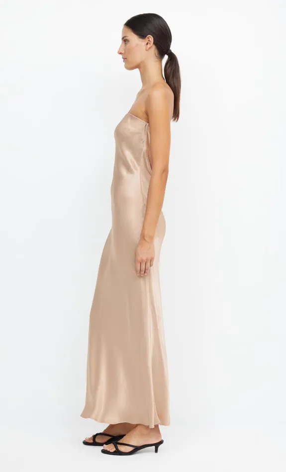 Women Bridesmaids Bec Bridge MOON DANCE STRAPLESS DRESS Golden