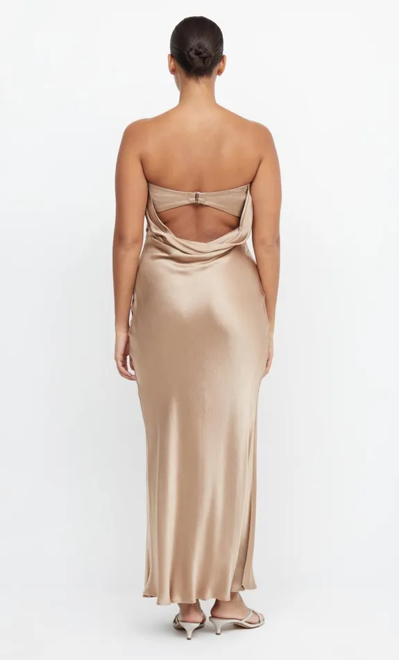 Women Bridesmaids Bec Bridge MOON DANCE STRAPLESS DRESS Golden