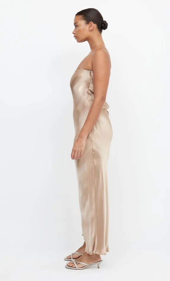 Women Bridesmaids Bec Bridge MOON DANCE STRAPLESS DRESS Golden