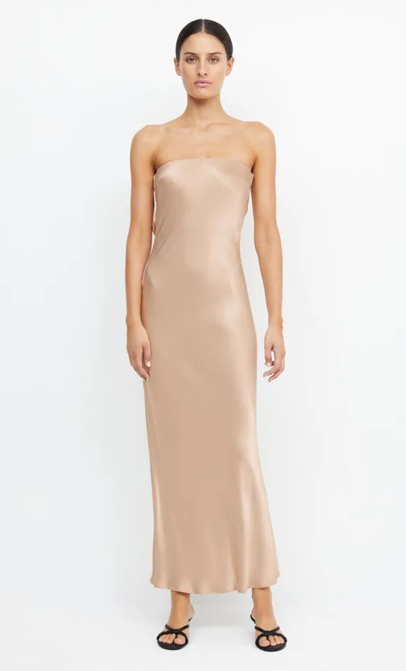Women Bridesmaids Bec Bridge MOON DANCE STRAPLESS DRESS Golden