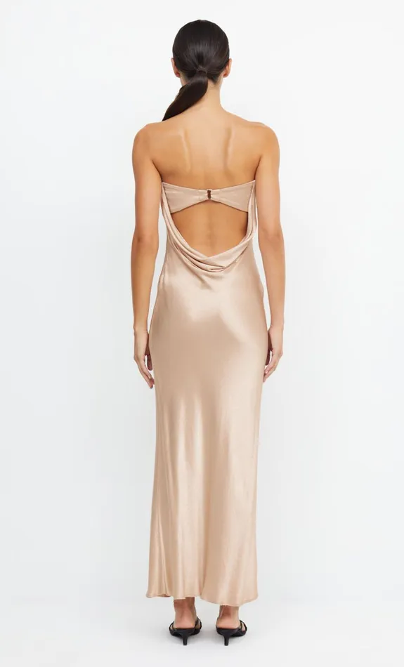 Women Bridesmaids Bec Bridge MOON DANCE STRAPLESS DRESS Golden