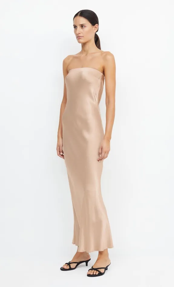 Women Bridesmaids Bec Bridge MOON DANCE STRAPLESS DRESS Golden