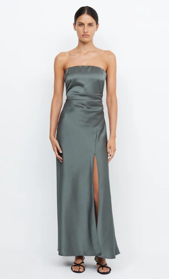 Women Bridesmaids Bec Bridge THE DREAMER STRAPLESS DRESS Dark Willow