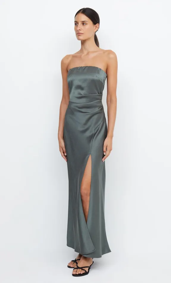 Women Bridesmaids Bec Bridge THE DREAMER STRAPLESS DRESS Dark Willow