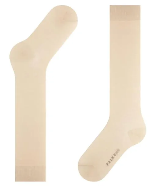 Women Cotton Touch Women Kneehigh Socks Cream FALKE Knee High Socks