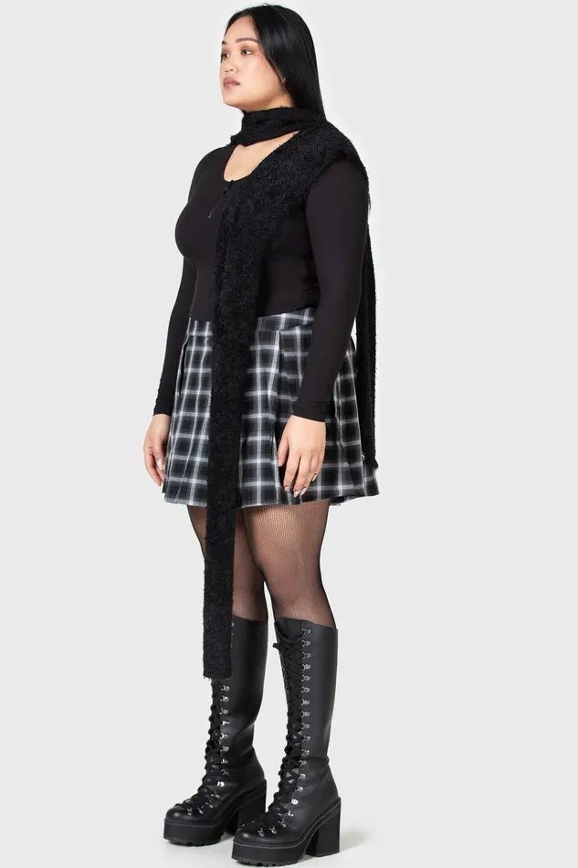 Women Crop Killstar Lune Sting Ribbed Top