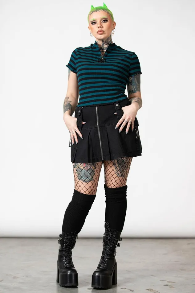Women Crop Killstar Malkin Crop Top GREEN