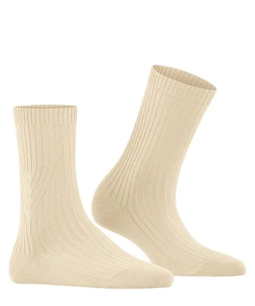 Women Cross Knit Women Socks Creme FALKE Socks