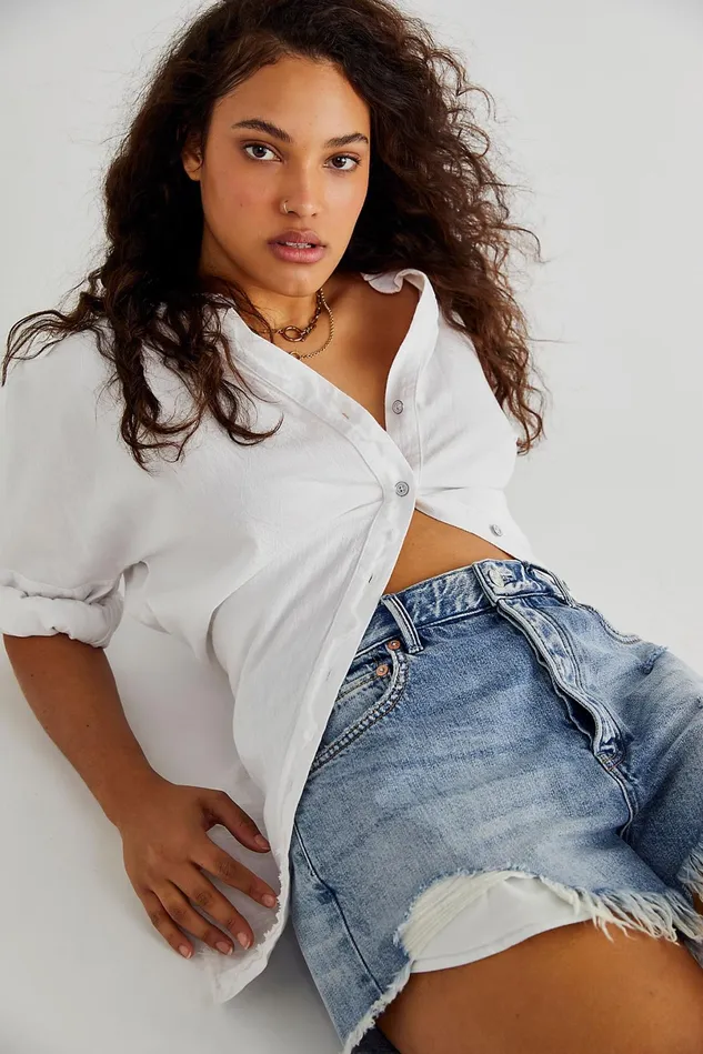 Women CRVY Jeans Free People CRVY Loving Good Vibrations Shorts Heritage Somerset
