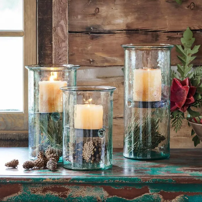 Women Demi Glass Hurricanes Set Sundance Catalog Decor
