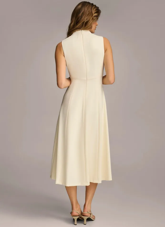 Women Dresses And Jumpsuits Donna Karan MOCK NECK MIDI Cream