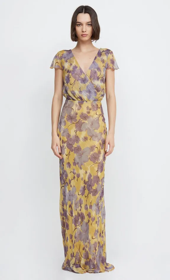 Women Dresses Bec Bridge BERNADETTE WRAP MAXI DRESS Golden Violet