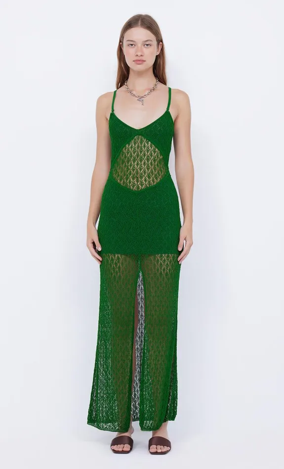 Women Dresses Bec Bridge BREEZE BACKLESS KNIT MAXI DRESS Pine Green