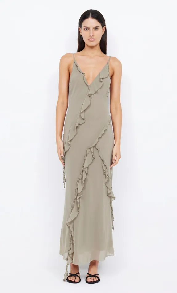 Women Dresses Bec Bridge GABRIEL FRILL MAXI DRESS Sage