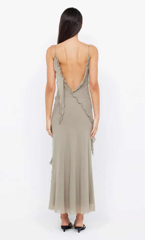 Women Dresses Bec Bridge GABRIEL FRILL MAXI DRESS Sage