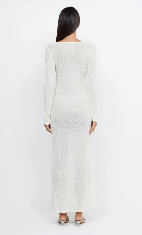 Women Dresses Bec Bridge SAMMY KEY KNIT LONG SLEEVE MAXI Ivory