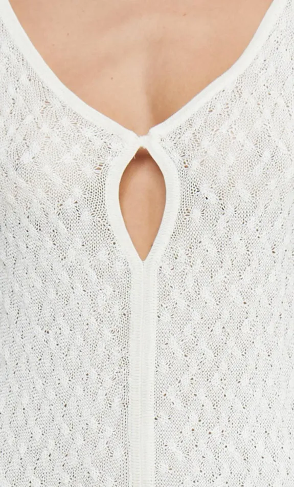 Women Dresses Bec Bridge SAMMY KEY KNIT LONG SLEEVE MAXI Ivory