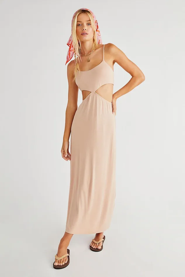 Women Dresses Free People Piper Midi Dress Natural