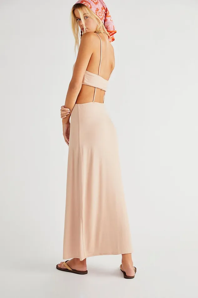Women Dresses Free People Piper Midi Dress Natural