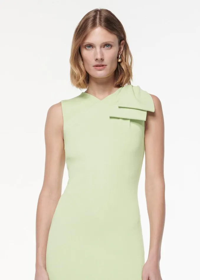Women Dresses Roland Mouret Flat Knit Bow Midi Dress