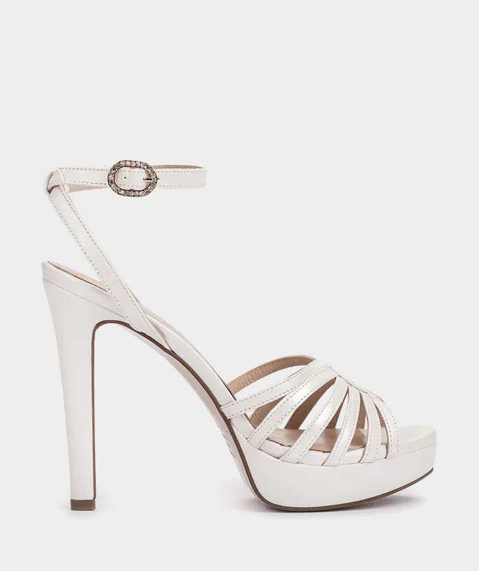 Women Etiopia White 8211 Heeled Sandals Pedro Miralles