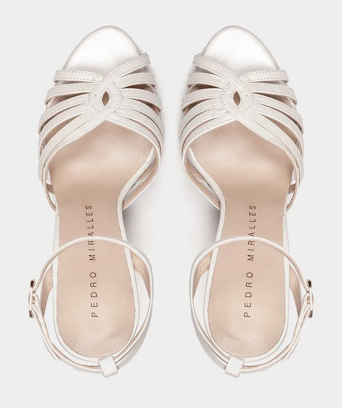 Women Etiopia White 8211 Heeled Sandals Pedro Miralles