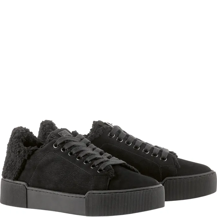 Women Fluffy Sneakers Black HGL Sneakers
