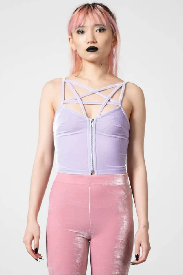Women Going Out Killstar Lost In Sin Zip Top PASTEL LILAC