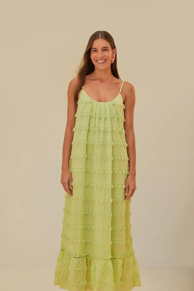Women Green Trimmed Maxi Dress Green FARM Rio Maxi Dresses