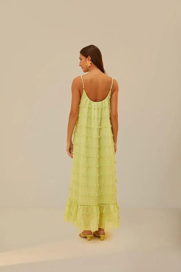 Women Green Trimmed Maxi Dress Green FARM Rio Maxi Dresses